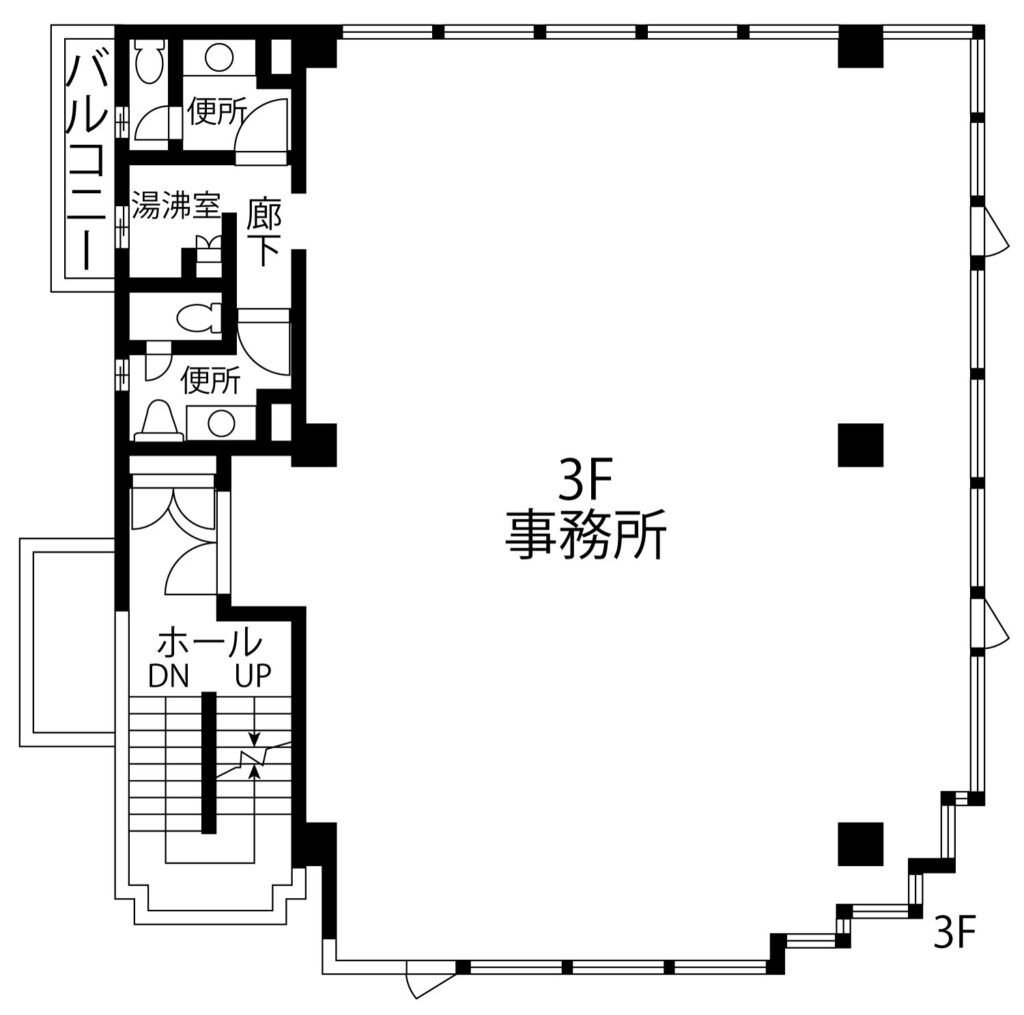 くすのき台E・Yビル　3F平面図